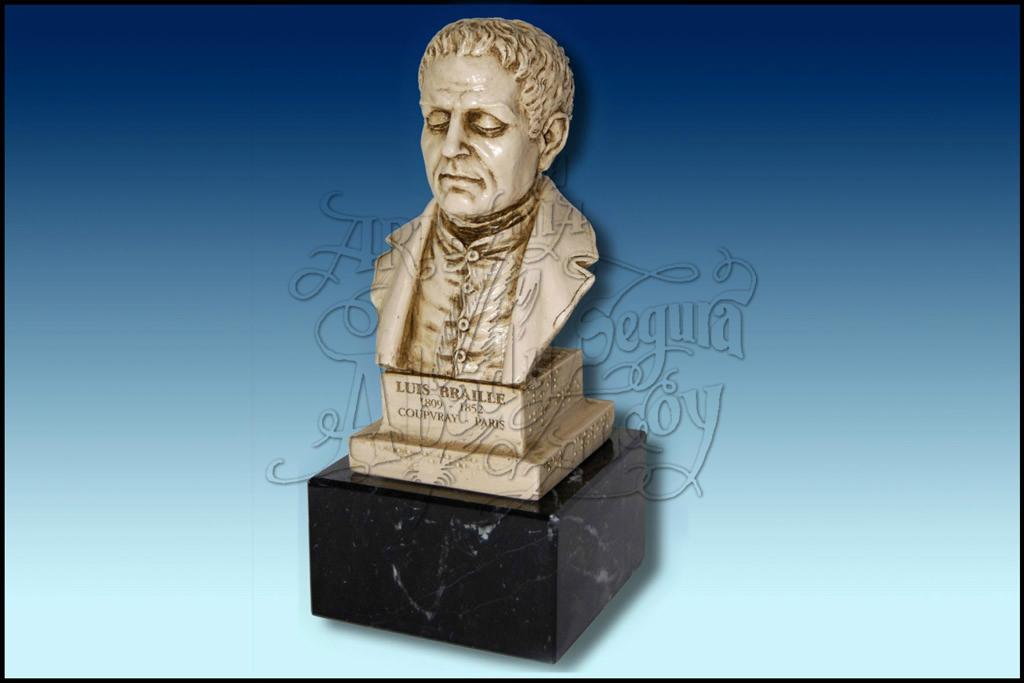 FIGURA BUSTO DE LUIS BRAILLE MARFIL