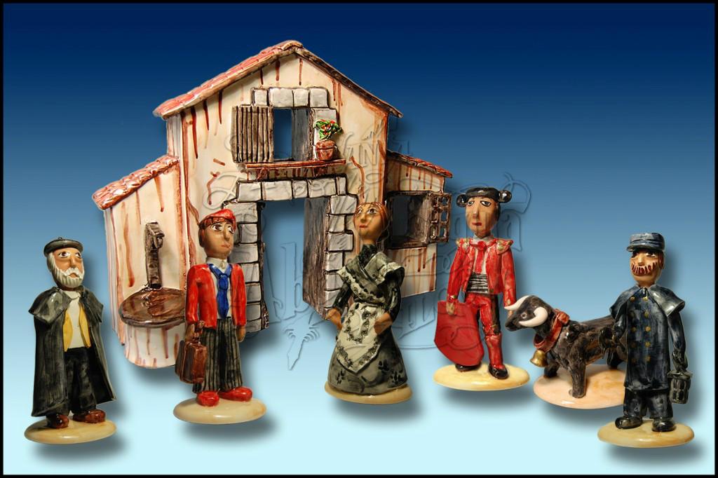FIGURAS PERSONAJES Y CASA BETLEM DE TIRISITI
