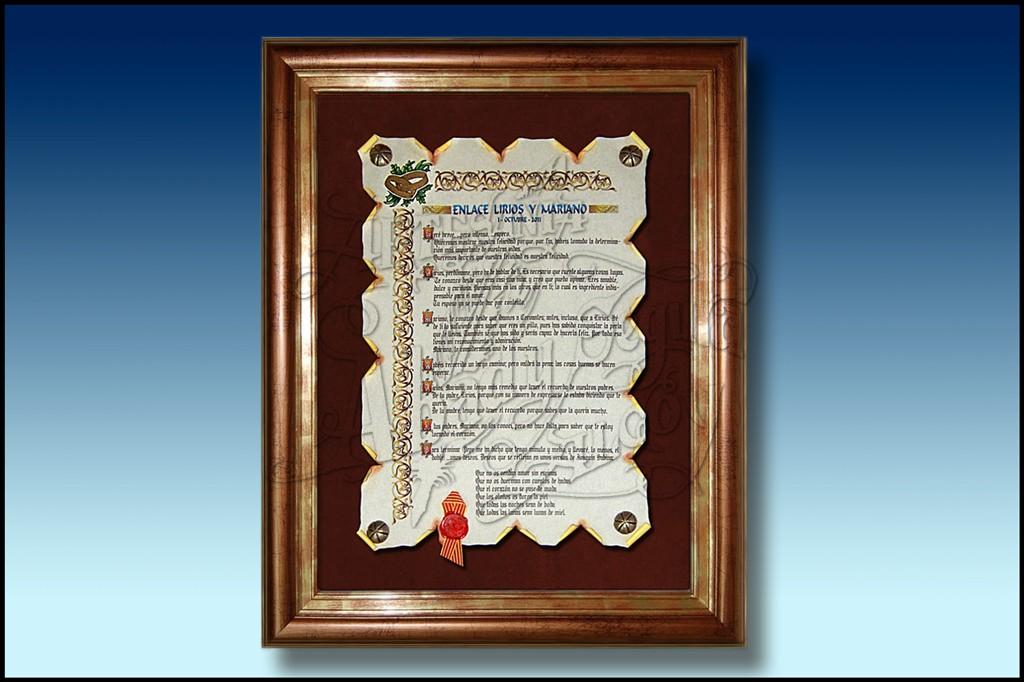 POESIA PERGAMINO ENMARCADO