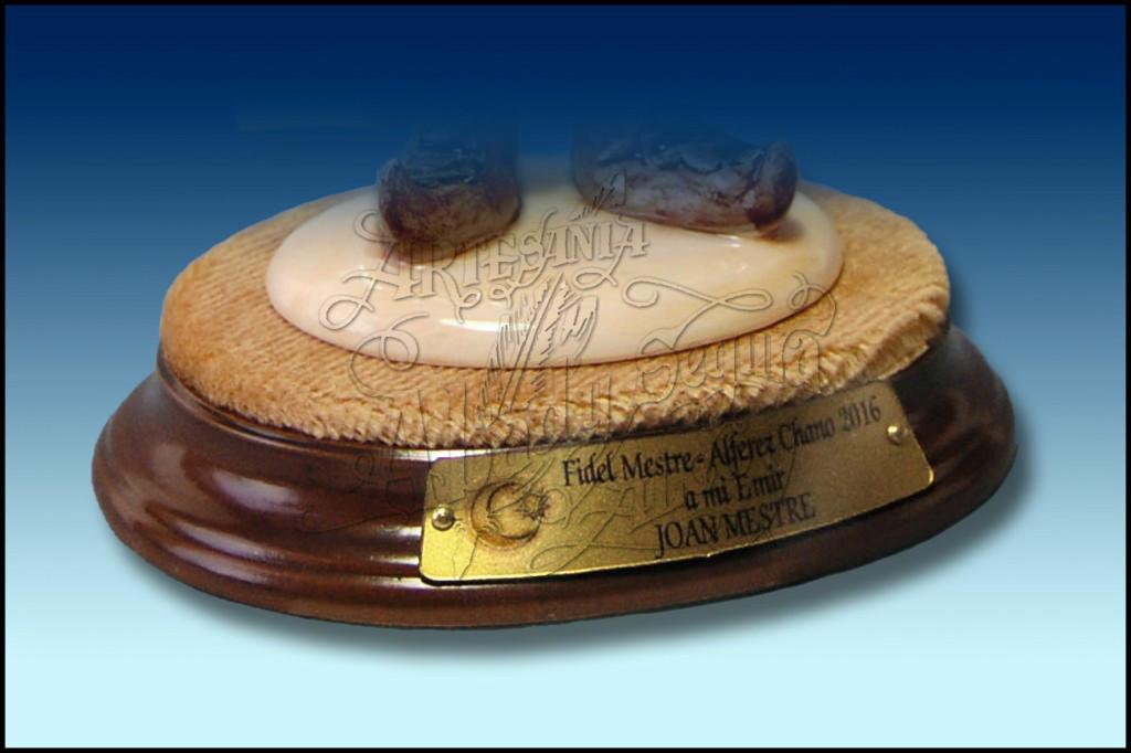 PLACA HOMENAJE CURVADA PARA PEANA OVALADA O REDONDA