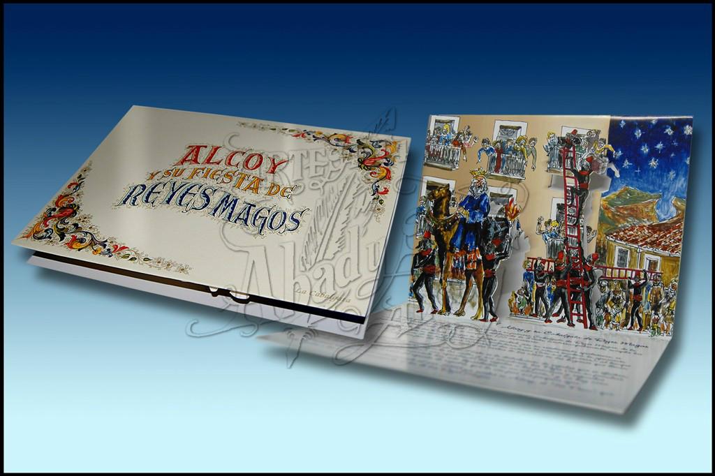 Postal 3-d cabalgata reyes magos