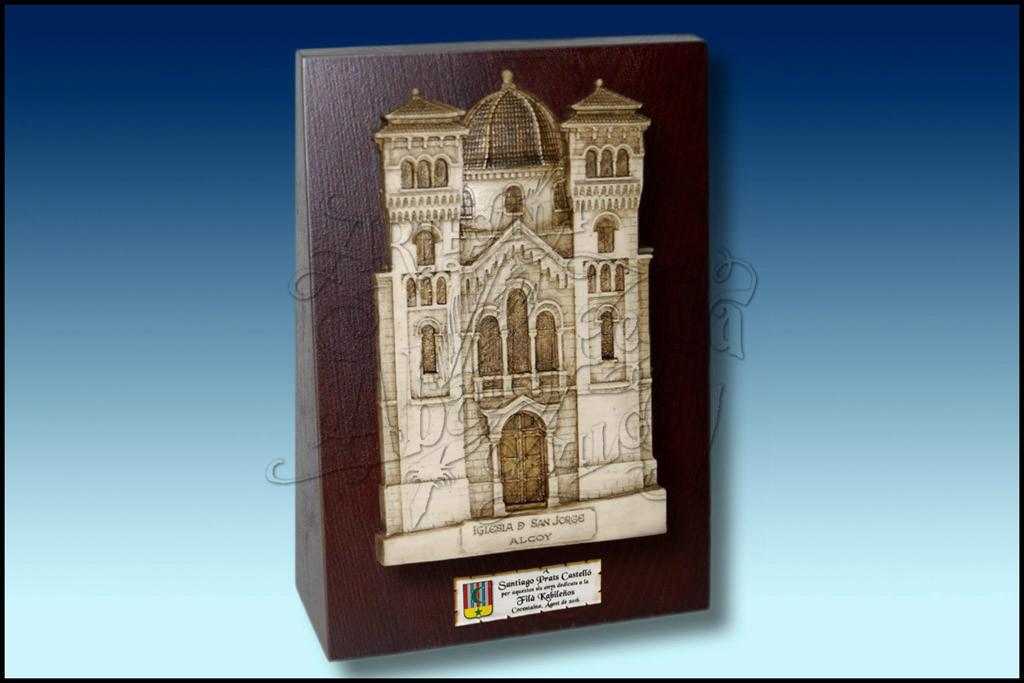 REPRODUCCION FACHADA IGLESIA DE SAN JORGE DE ALCOY PISAPAPELES