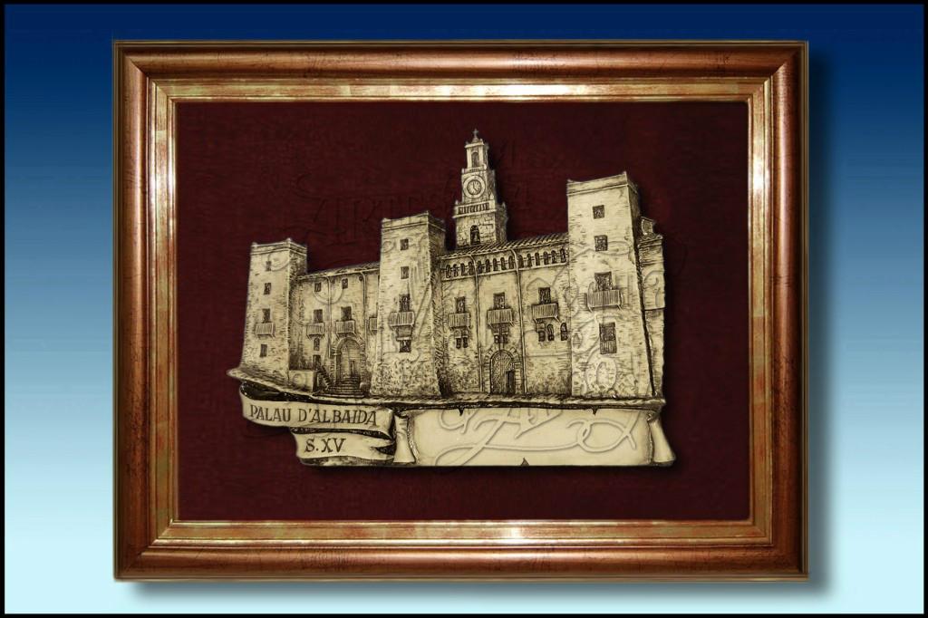 REPRODUCCION FACHADA DEL PALACIO DE ALBAIDA ENMARCADO